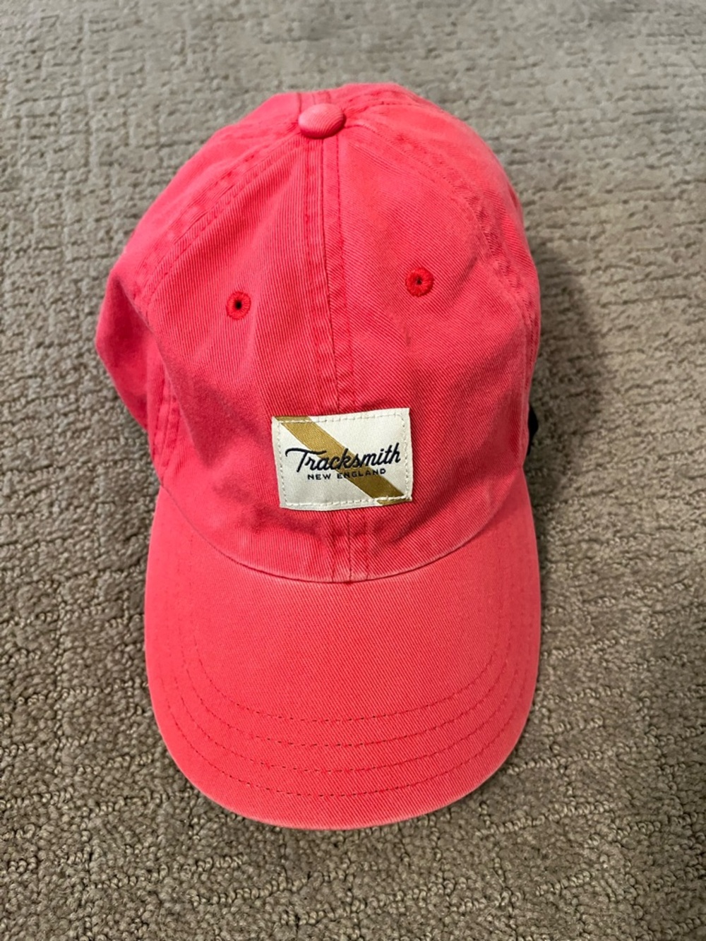 Tracksmith Brand Hat (Dark Rose color)